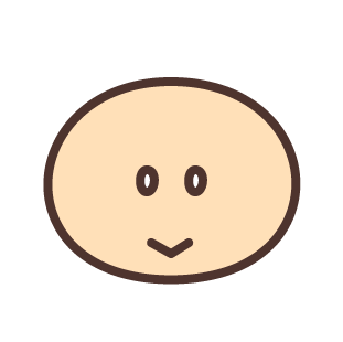 ぬいぐるみの顔の形 まるい